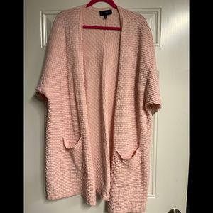 Size 22/24 light pink knee length cardigan